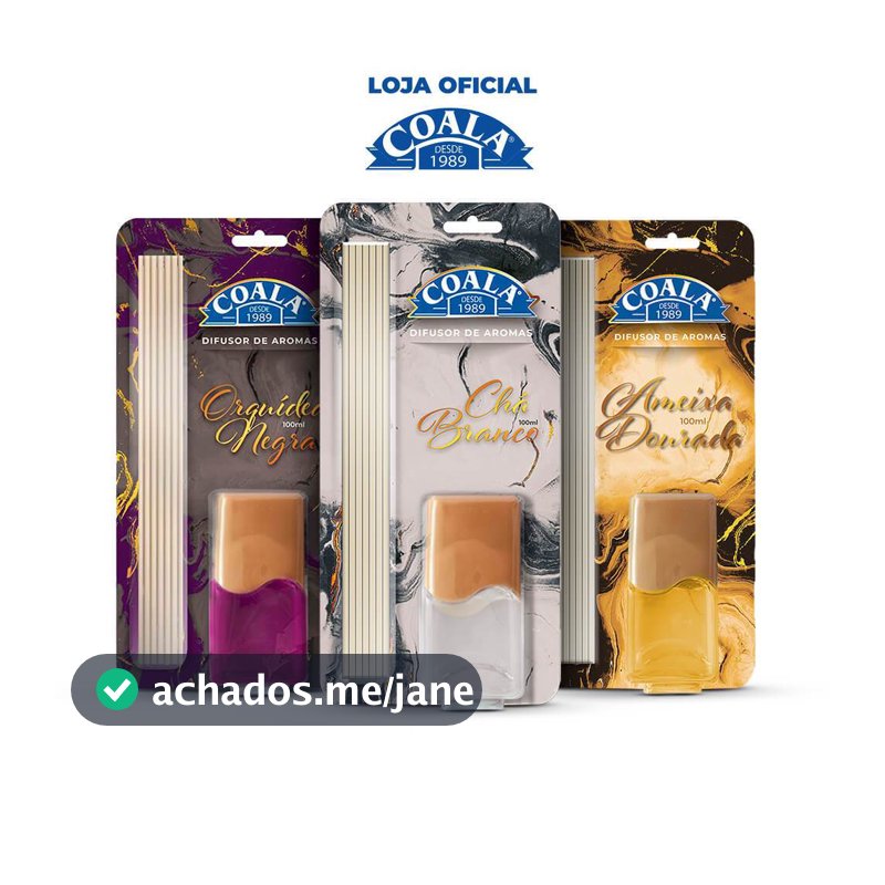 Kit 3 Difusores Coala - Chá Branco + Ameixa Dourada + Orquídea Negra