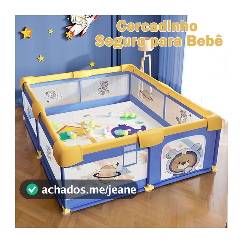 Cercadinho Bebê Grande 180x120cm/200x150cm Chiqueirinho Infantil Cercado Portátil Dobrável de Seguro e Protegido