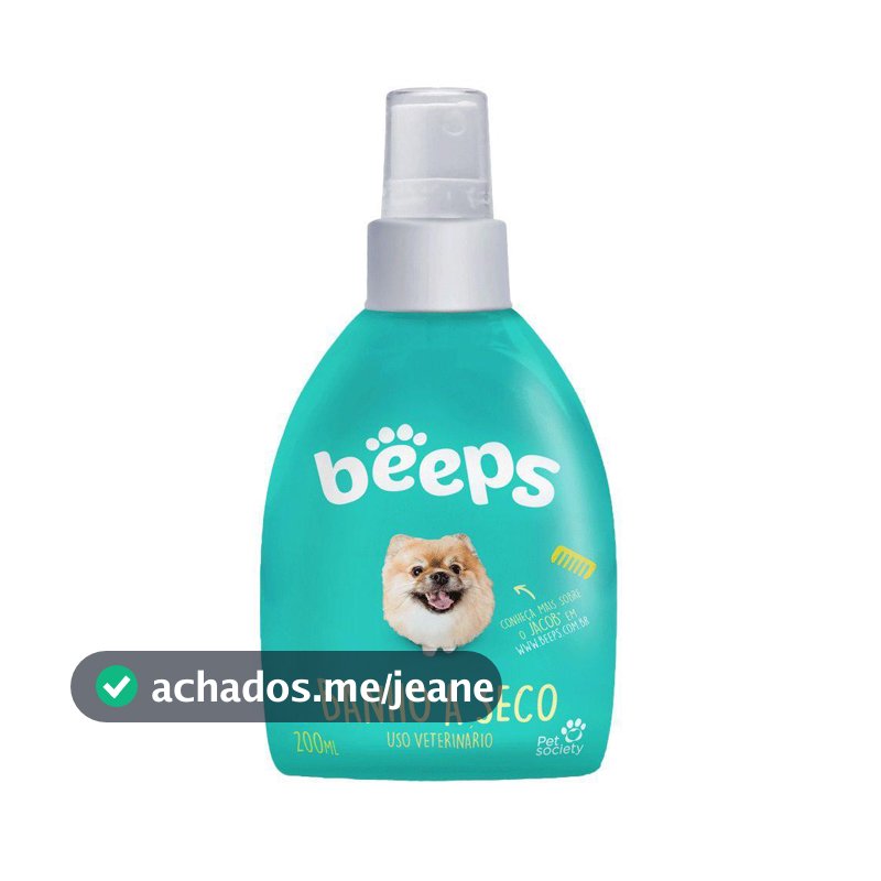 Banho a seco Beeps Cães e Gatos Pet Society 200ml