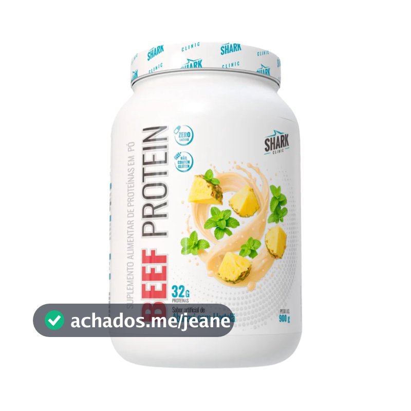 Proteína Isolada Beef Protein 900g Shark Pro - Zero Lactose Glúten Açúcar