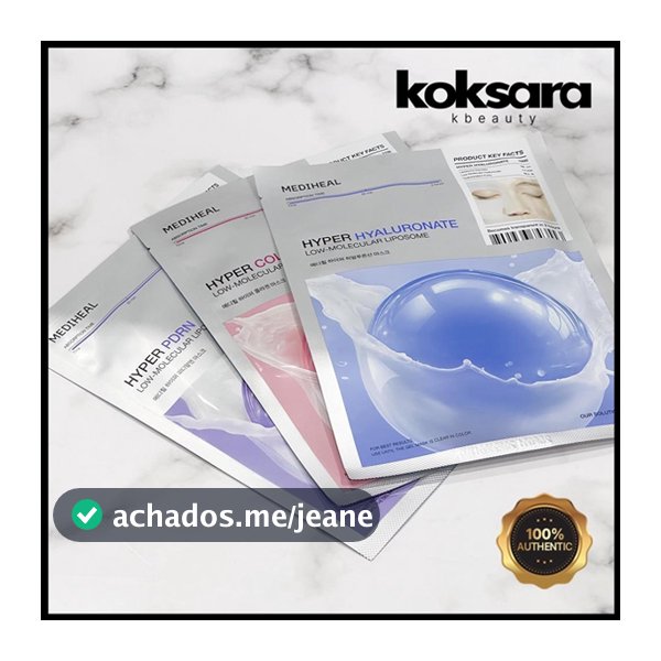 Máscara Mediheal Hyper Colágeno/Ácido Hialurônico/PDRN 3 Tipos 1 Folha