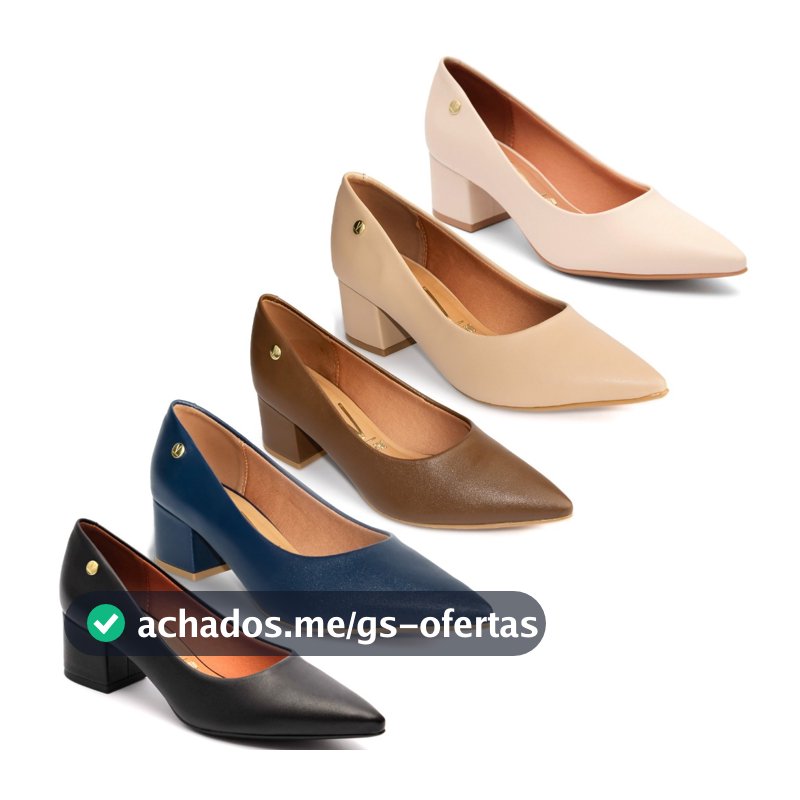 Scarpin Vizzano Salto Médio Bloco Sapato Confortável 1220-315