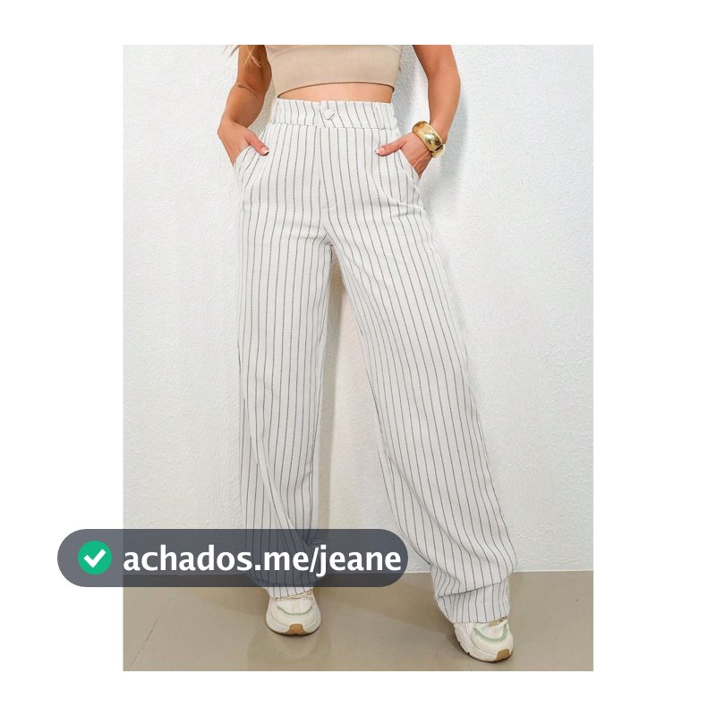 REF: H932 Calças Femininas Listradas, Cintura Alta, Perna Larga,infelismente para pernambuco nao consigo enviar