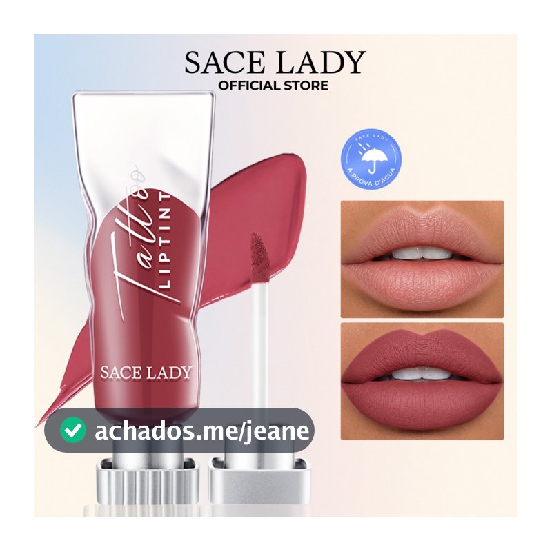 Batom Líquido SACE LADY Matte Prova D'água Longa Duração Não Transfere Batom