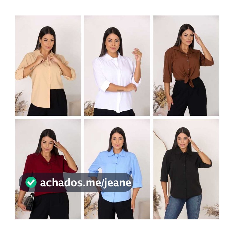 Camisa  femenina Lisa elegante moda casual manga 3/4