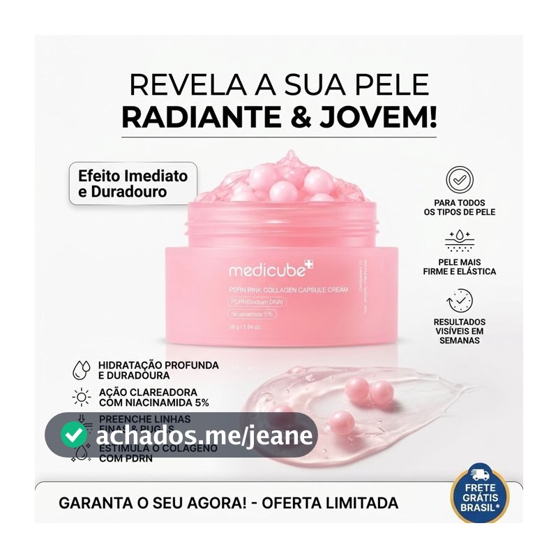 Creme Facial Medicube PDRN Pink Collagen Capsule Cream 55g  Envio SP Frete Grátis | Original Coreano Anti-Idade Firmeza