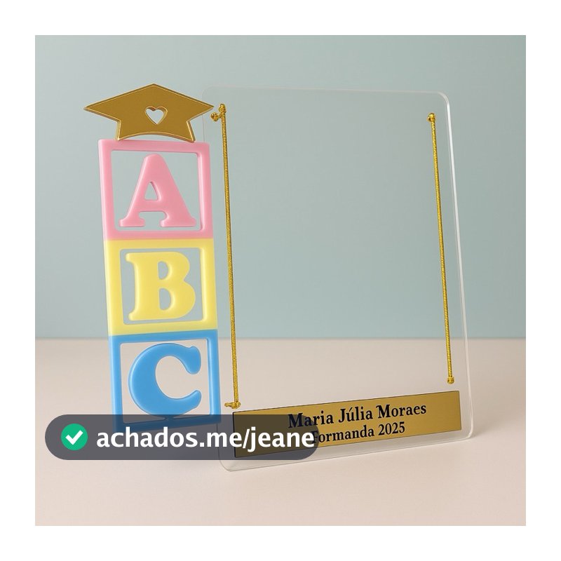 Kits de 5 a 10 unidades - Porta Retratos Formatura do ABC / Modelo Candy 01