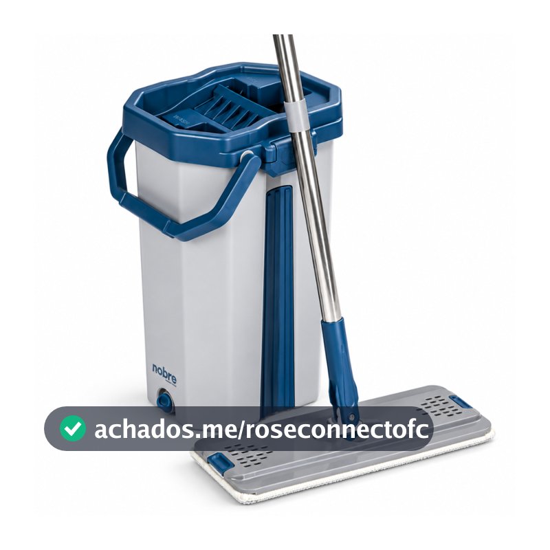 Mop Lava E Seca Flat Multiuso Vertical Balde Esfregão Rodo 10 Litros Nobre Profissional