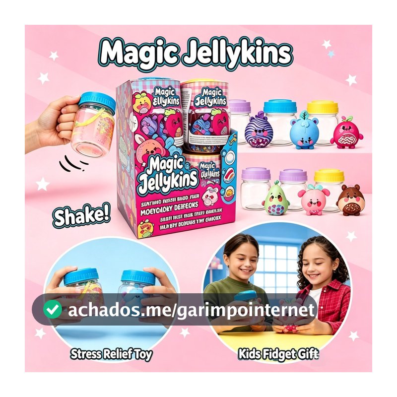 Brinquedo De Pelúcia Blind Box-Personagens De Frutas Moles Magics Jellykins Para Crianças