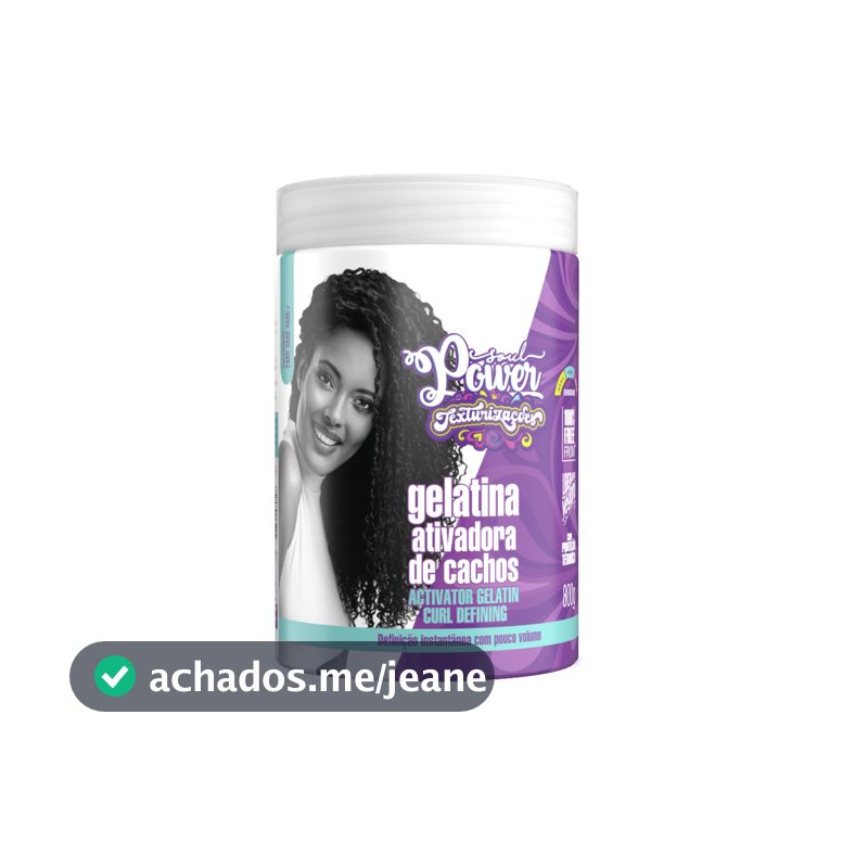 Gelatina Ativadora de Cachos Texturizações Soul Power - Finalização com Gelatina - 800g