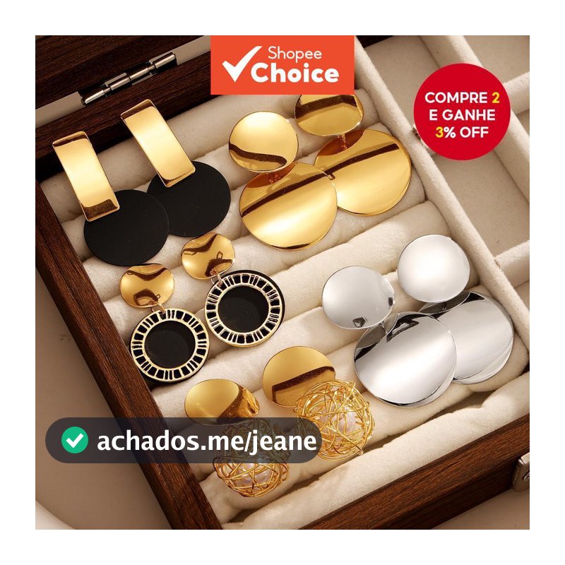 Brincos femininos elegantes com design duplo e redondo, conjunto de 5 pares de brincos delicados, acessórios de orelha