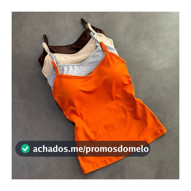Blusinha Suplex Regata Feminina Bojo Alcinha Fina