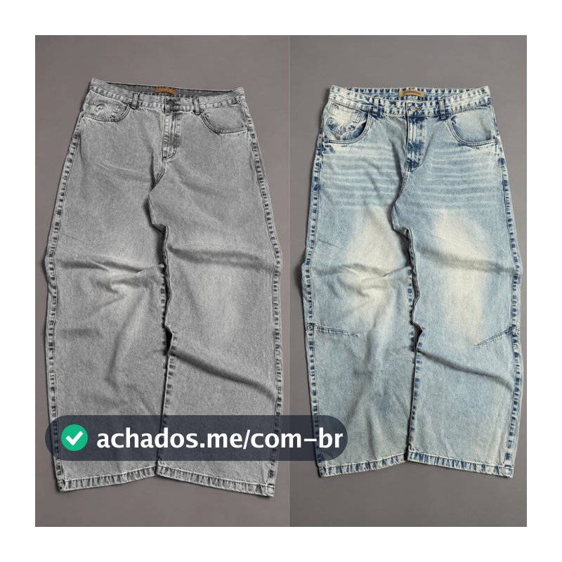 Calça balão  Baggy Boca Larga Original 100% Jeans Vintage