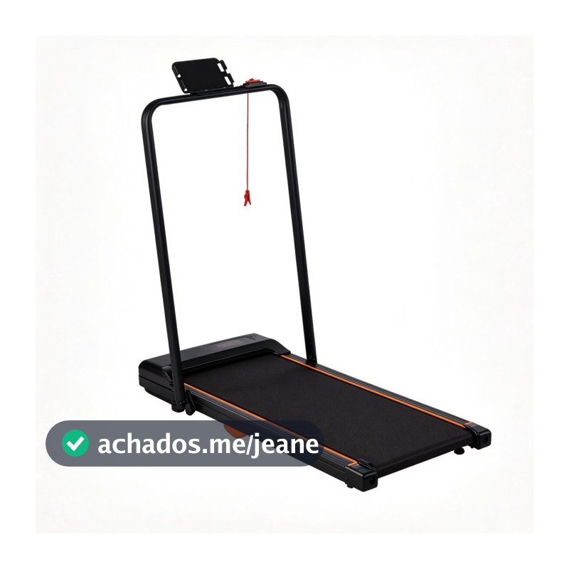 Esteira inteligente, capacidade de peso de 100 kg, velocidade de 1 a 6 km/h, dobrável, acompanha controle remoto.