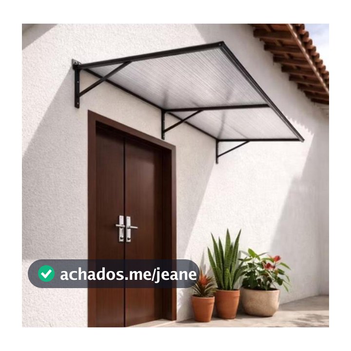 Toldo Policarbonato Várias Medidas (Portas e Janelas com 50cm de profundidade - Proteção para sua área externa)