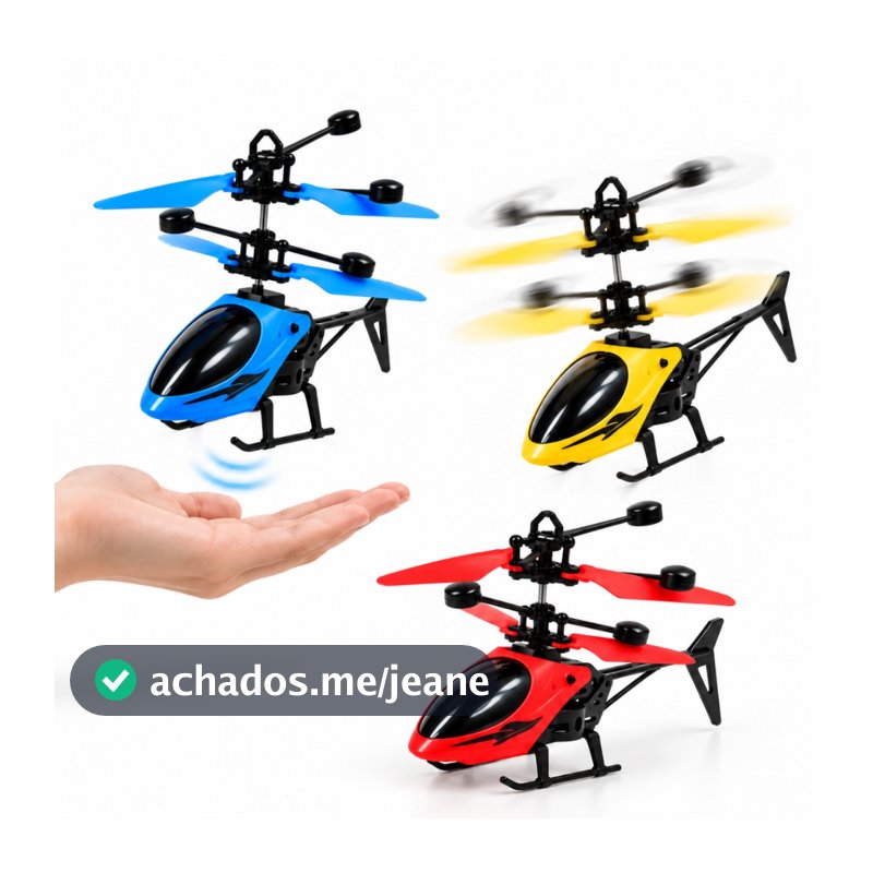 Mini Brinquedo Helicóptero Drone Voador Com Sensor De Movimento Indução Recarregavel Cabo Usb Interativo - Castela