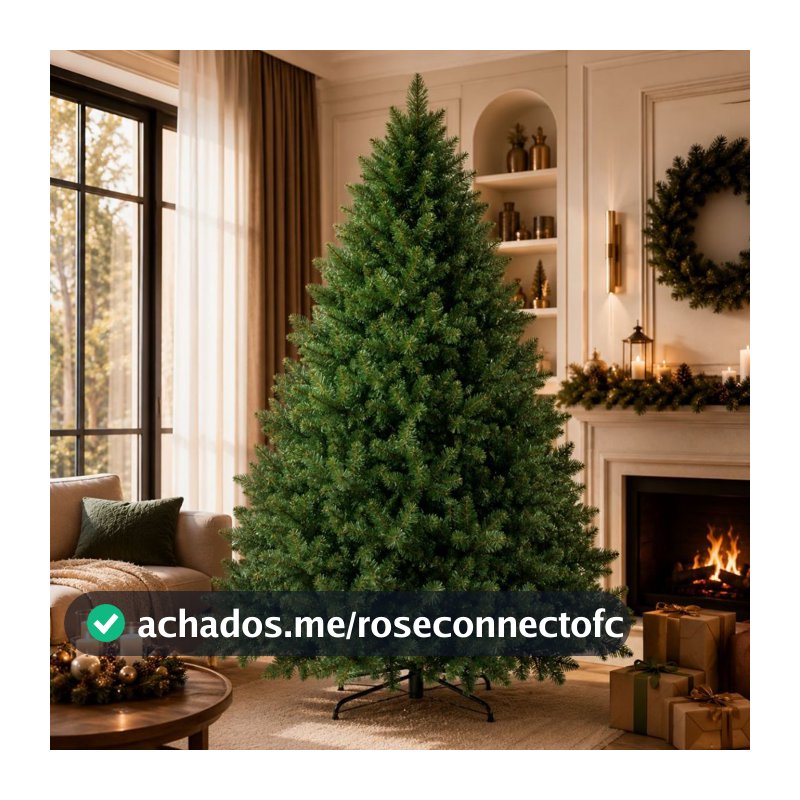 Arvore De Natal 2,10 Metros 650 Galhos Cheia Pinheiro Luxo Cor Verde