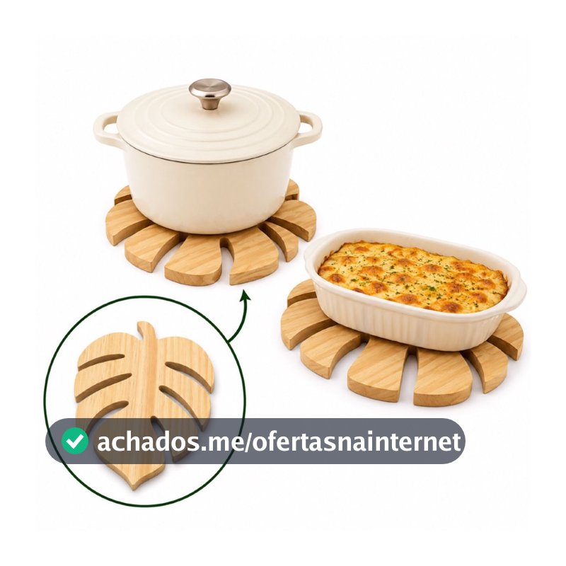 kit Descanso panela travessa quente mesa posta de cozinha natal