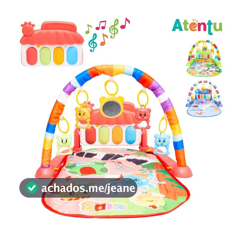 Tapete de Atividades Musical com Piano Interativo Ginásio com Som e Luzes
