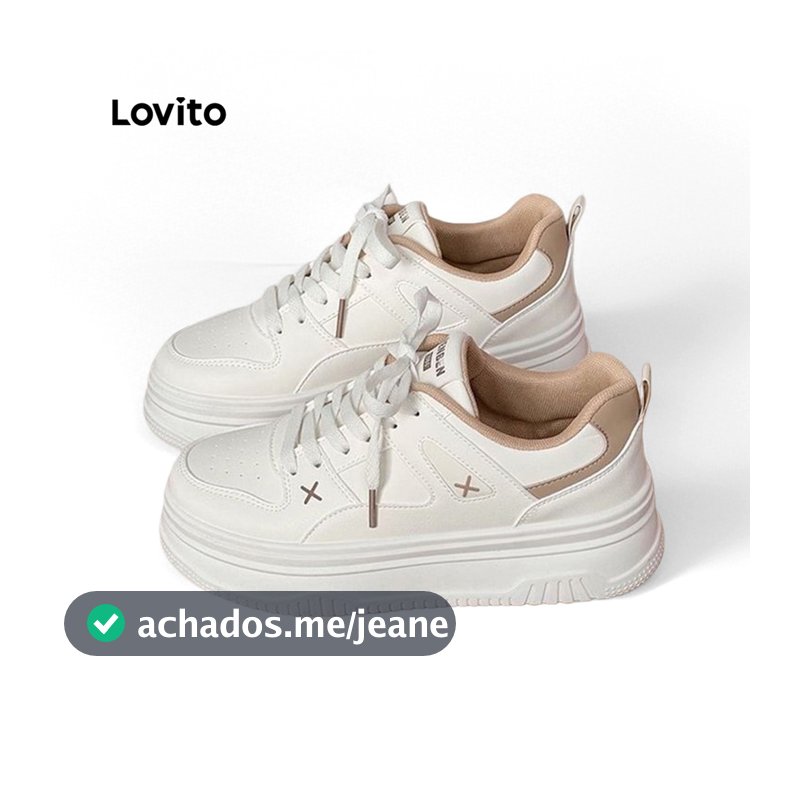 Lovito Tênis Casuais Clássicos E Versáteis De Moda Coreana Para Uso Diário Ao Ar Livre Ideais Para Mulheres LFA109019