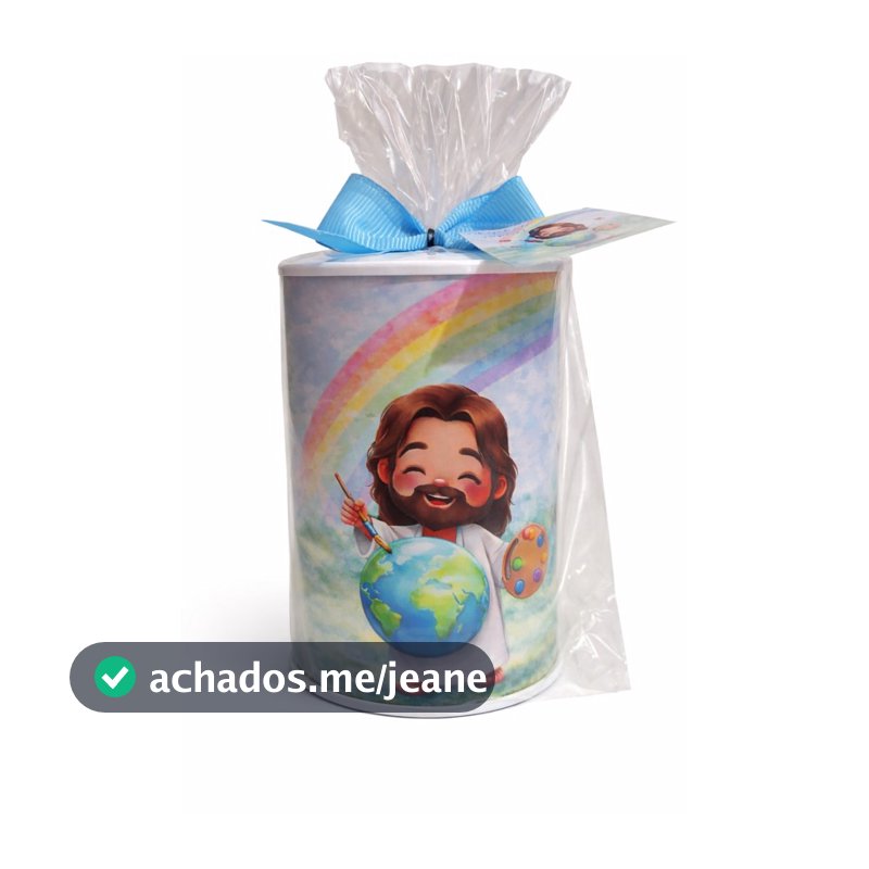 Cofrinho personalizado O MAIOR PINTOR DO MUNDO - Lembrancinha Jesus