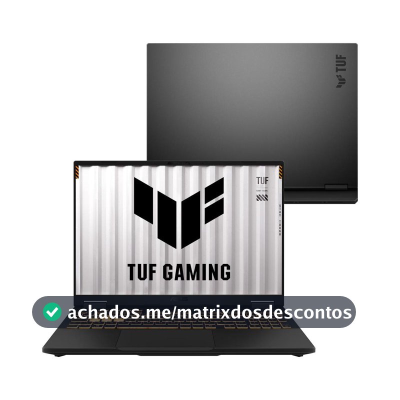 Notebook ASUS TUF Gaming F16 Intel i5  NVIDIA RTX™ 5060 16GB  512GB SSD  Windows 11, tela 16" LED FHD+ nível IPS- RV260W