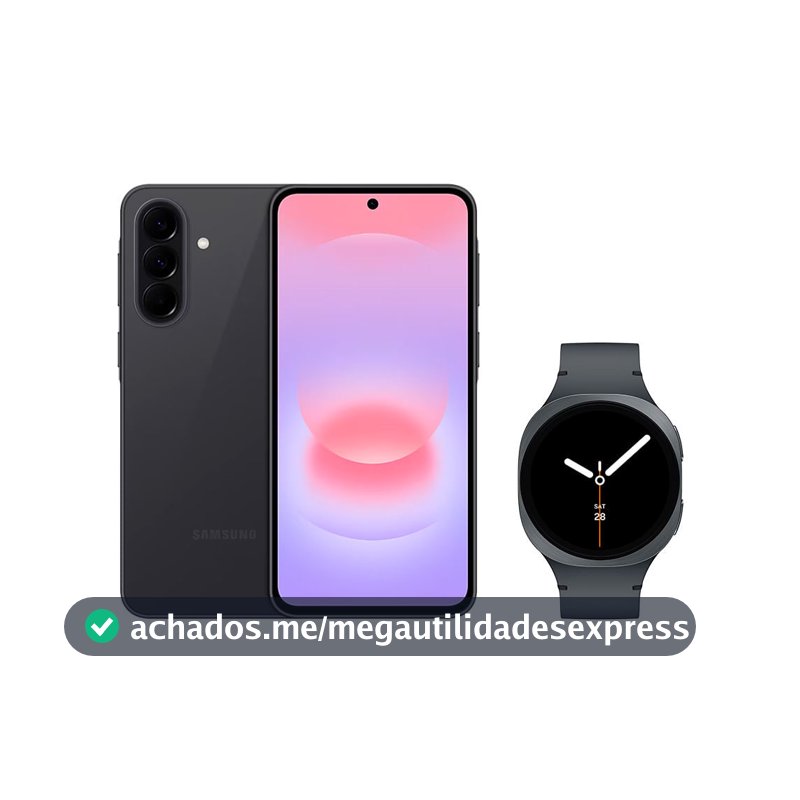 Galaxy A37 5G (256GB) - Preto + Galaxy Watch8 BT 40mm - Grafite