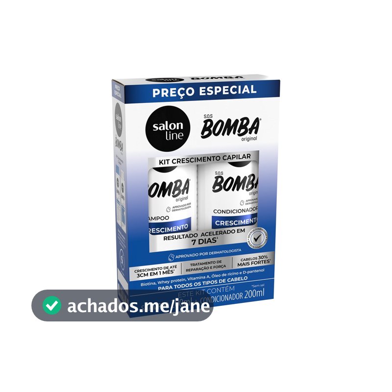 Kit Shampoo + Condicionador SOS Bomba Original Salon Line 200ml