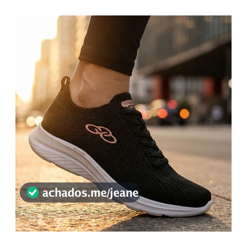 Tênis Feminino Olympikus 130G Ultraleve Hypersox Caminhada Super Leve