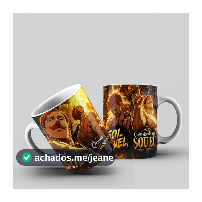 Caneca Escanor Nanatsu no Taizai Sol Cruel Anime Personalizada