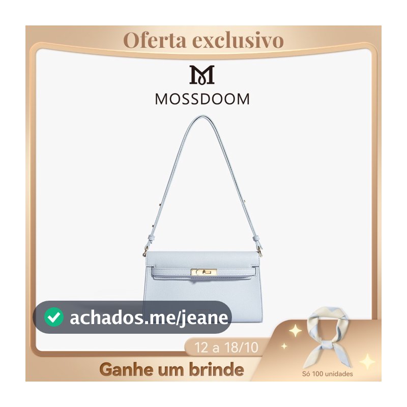 MOSSDOOM Junia – Bolsa Transversal e Axilar com Fecho Giro e Alça Ajustável, para Trabalho e Dia a Dia