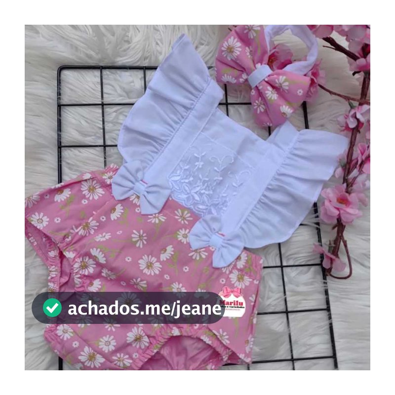 Jardineira romper coleção floral
