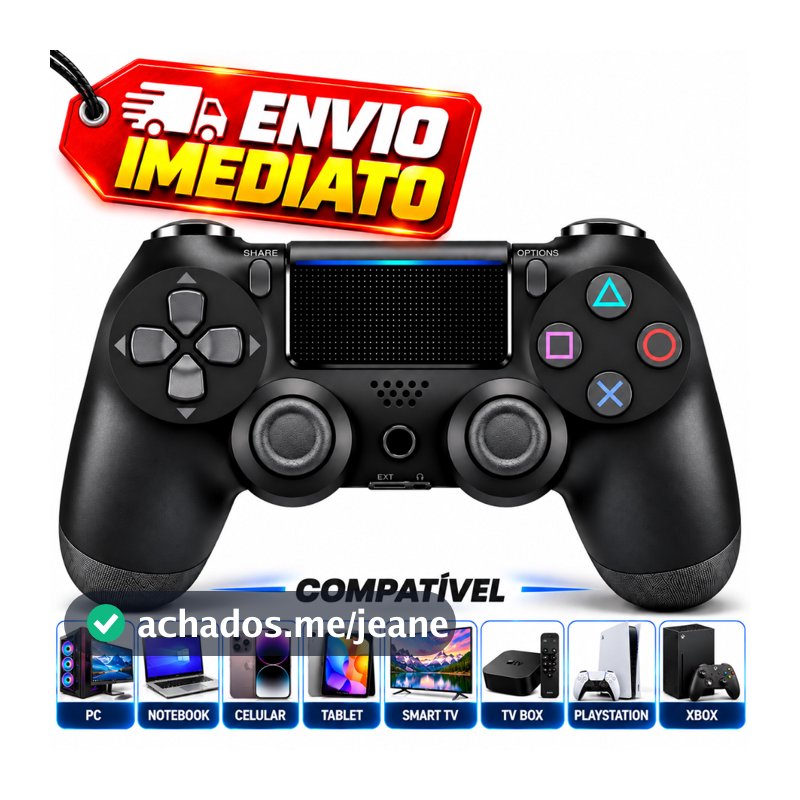 Controle Sem Fio Manete Gamepad Joystick Compativel Ps4 Pc Gamer Notebook Tv Smart Celular Bluetooth