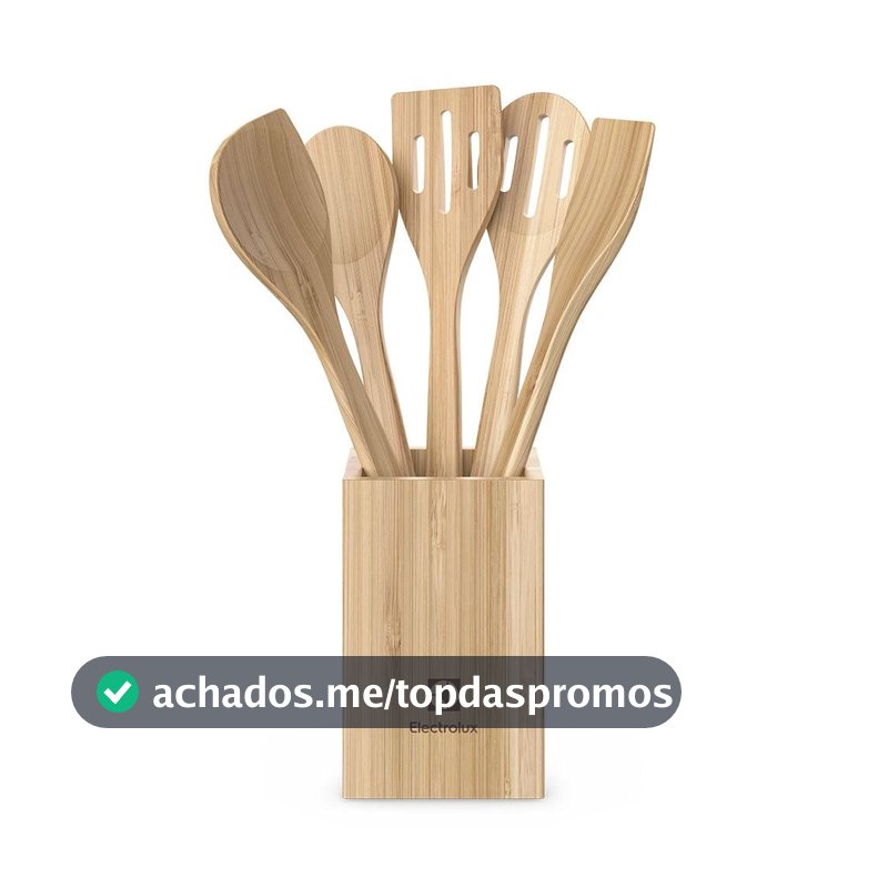 Conjunto de Utensílios de Bambu de 06 Peças