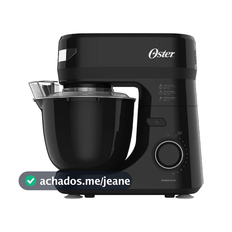 Batedeira Planetária Oster 4L 850W Preta 127V OBAT640-127