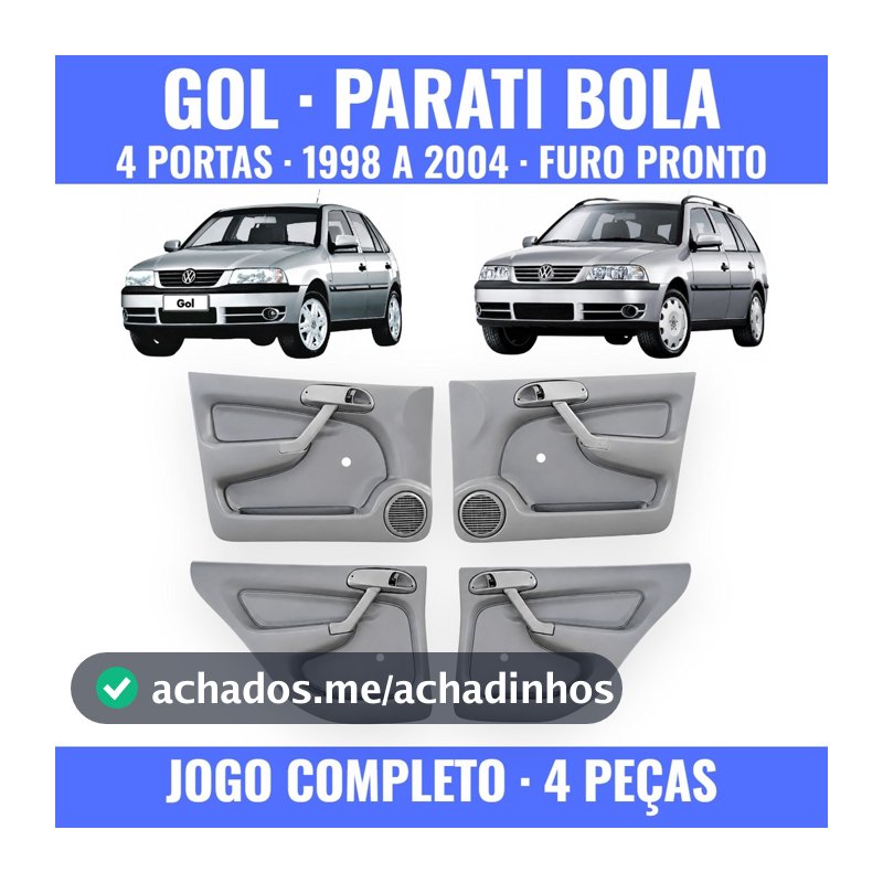 Forro de Porta Gol G2 G3 Bola Bolinha Parati 4 Portas 1998 a 2004 Jogo Completo 4 Peças Vidro Manual Furo Pronto