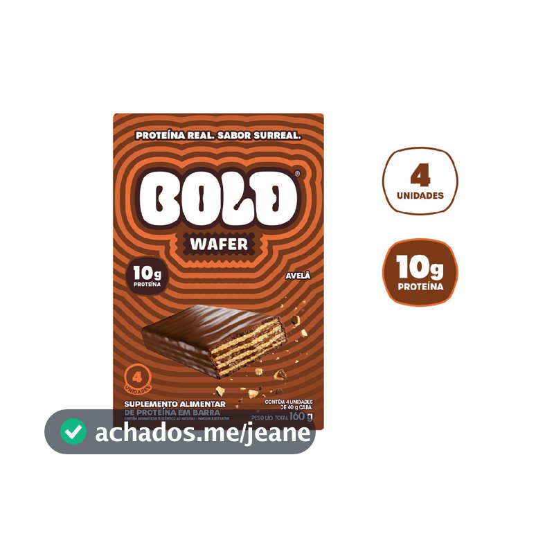 BOLD WAFER AVELÃ 40G - KIT 4 UND.
