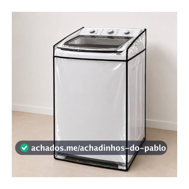 Capa Para Máquina de Lavar Roupas Transparente Todos os Tamanhos e Marcas Impermeável