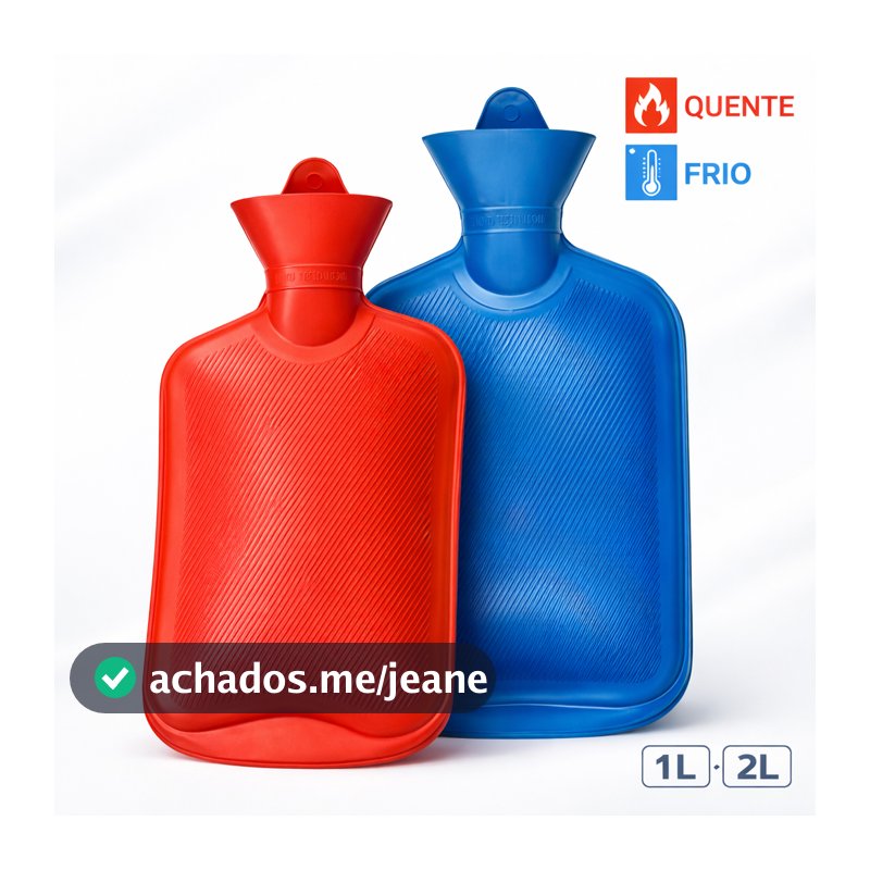 Bolsa Térmica Compressa de Água Quente e Fria Emborrachada Multiuso Alivia Dores Cólica Sinusite