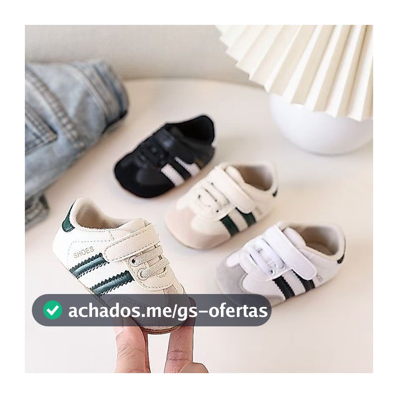 Tênis De Corrida Antiderrapante Para Bebês De 0 A 18 Meses , Material De Couro PU Macio