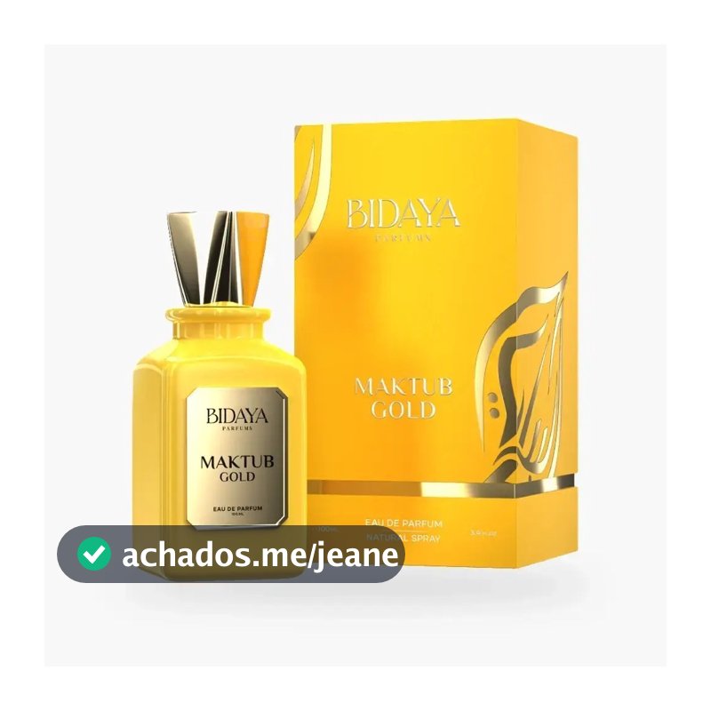 Perfume Árabe Bidaya Maktub Gold 100ml EDP Unissex Original