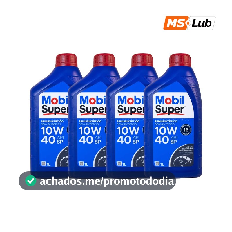 Kit 4 Mobil 10w40 Semissintético API SP
