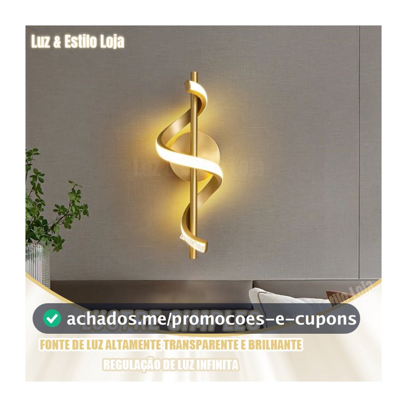 110/220V Luminária de Parede Arandela Led Decoracao Dorado Minimalista Moderna para Sala Quarto Cozinha Wall Light