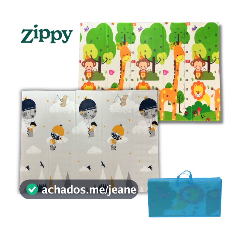 Tapete Emborrachado Dobrável Dupla face Infantil Zippy Atividades para brincar