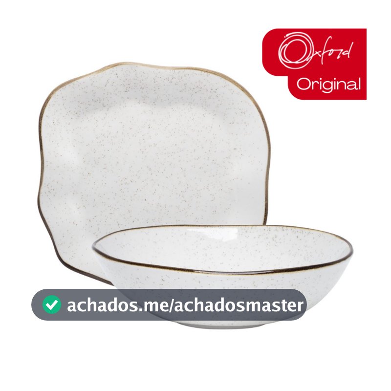 Conjunto Travessa Saladeira Baixelas Para Servir Ryo Maresia Areia Oxford Porcelanas