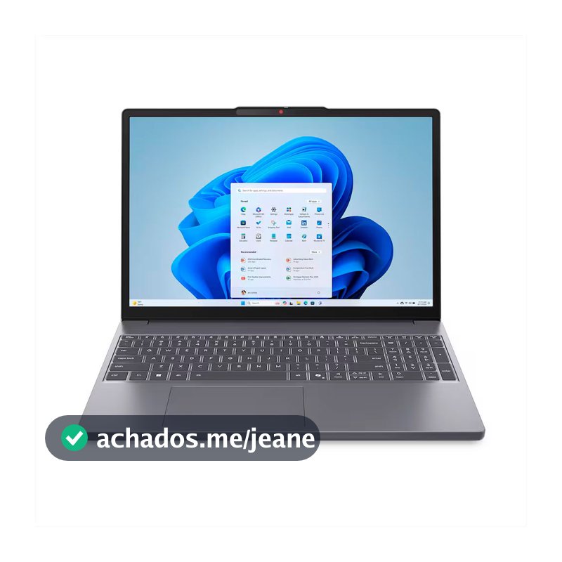 Notebook Intel Core 3 100U 8GB RAM 256GB SSD Tela Lenovo