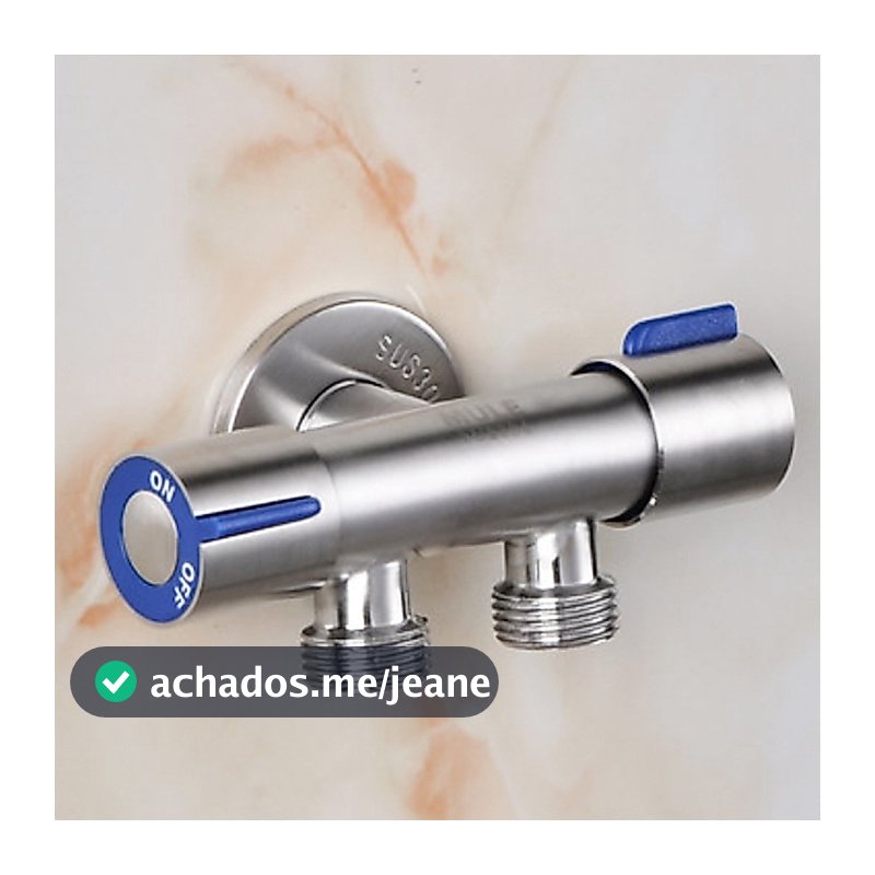 Chuveiro/Válvula De Saída Dupla Para Torneira Cor Prata+Mangueira De Alta Pressão Com Filtro De íons Cozinha, Banheiro
