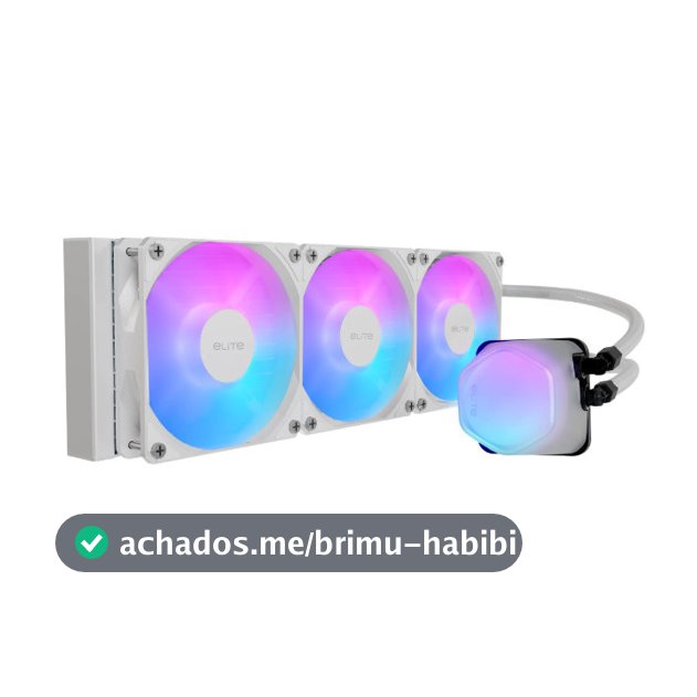 Water Cooler 360mm Cooler Master Elite Liquid Branco ARGB ELW-D36M-A21DA-RW CPU Intel AMD