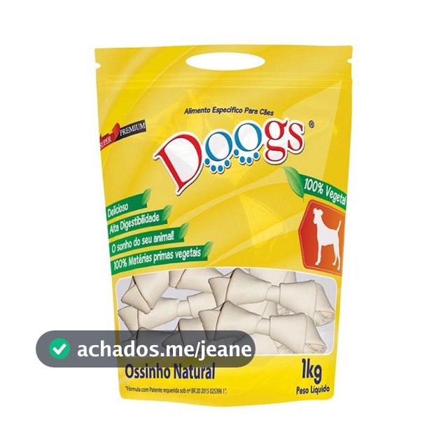 Petisco Pet Ossinho vegetal Doogs para Cachorro 3/4 (1kg)