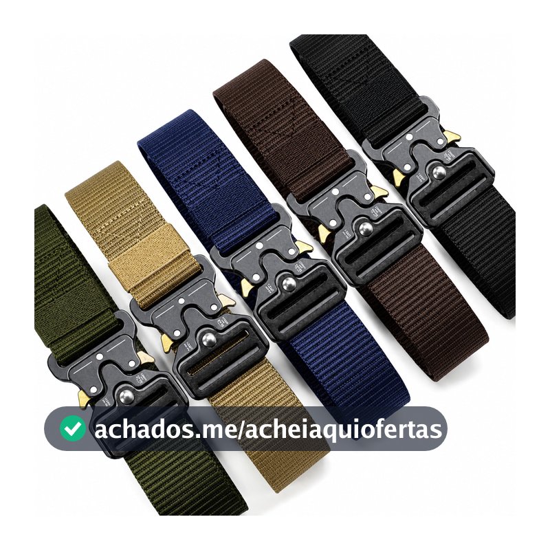 Cinto Tático Militar Nylon Fivela Automática Metal Ajustável Resistente Uso Diário